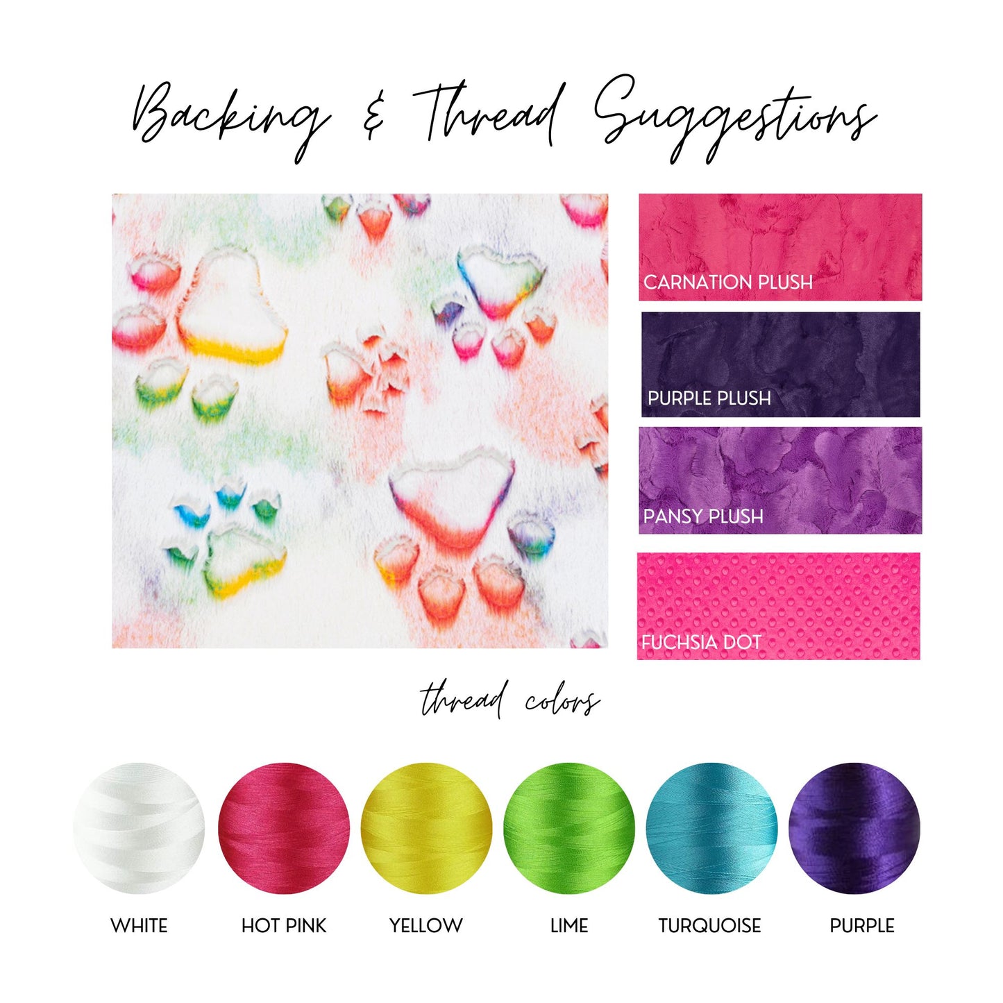 Personalized Dog Blanket, Rainbow Vibrant Paws Minky Blanket