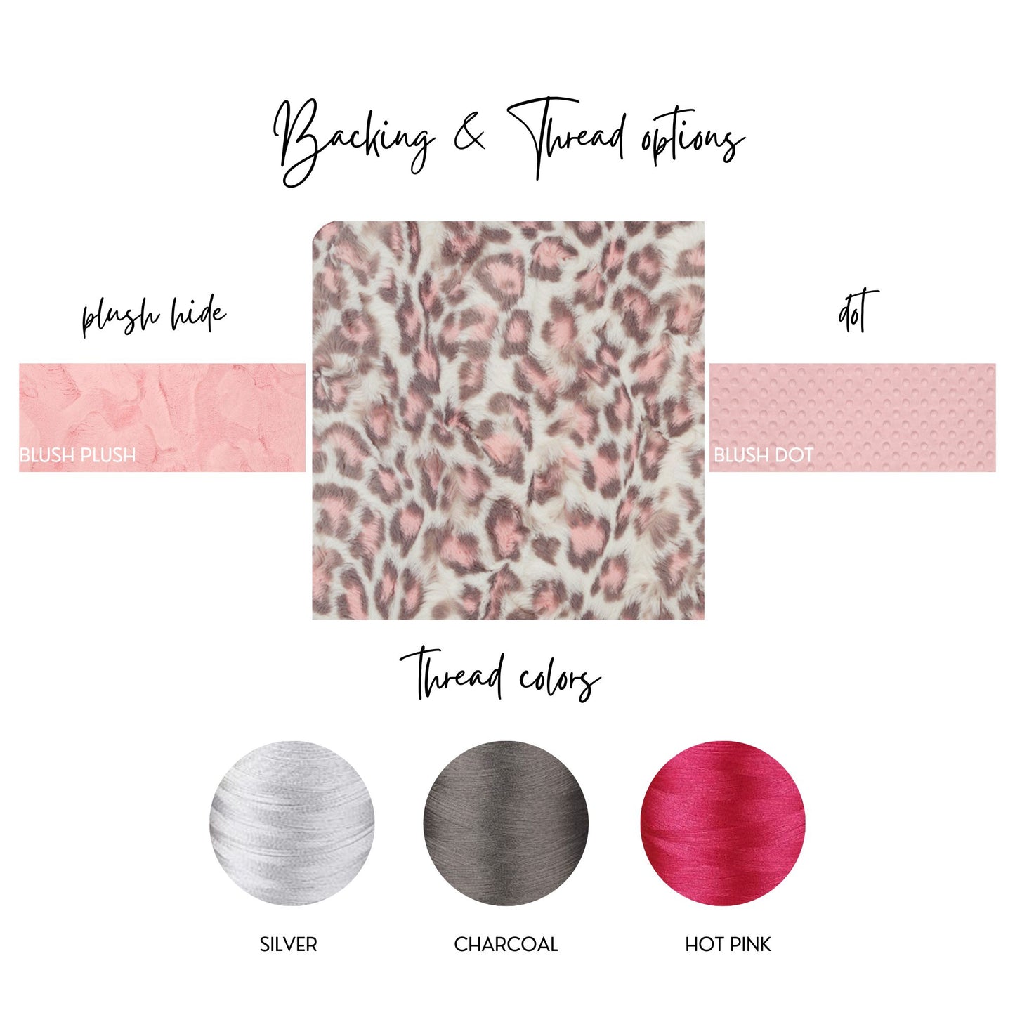 Personalized Blush Leopard Baby Girl Minky Blanket