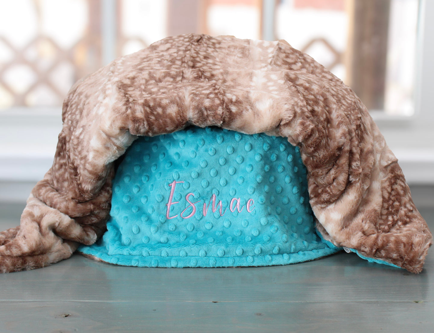 Minky Fawn Baby Blanket - Personalized Blanket