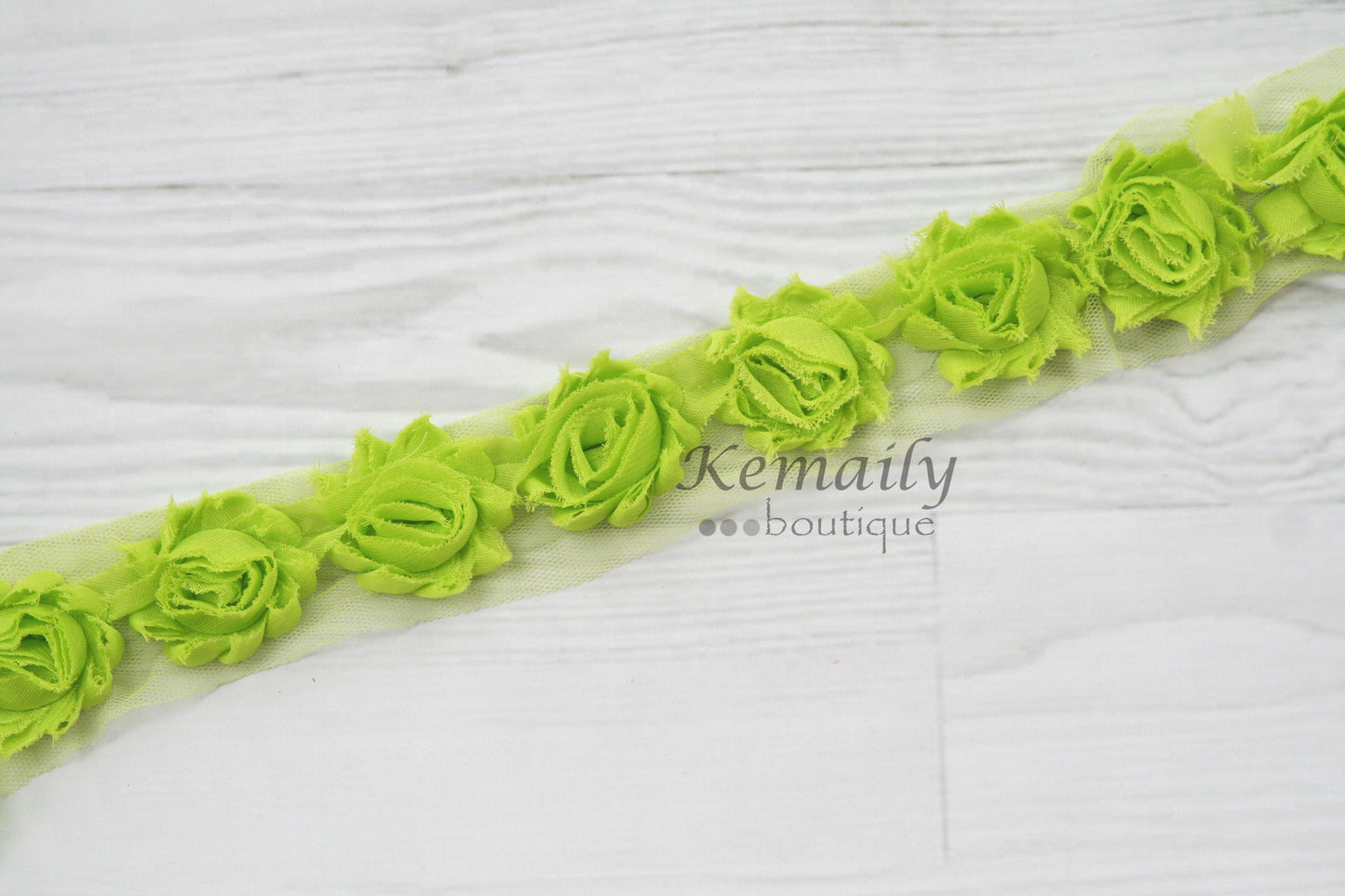 2-1/2in Lime Chiffon By The Yard Trim