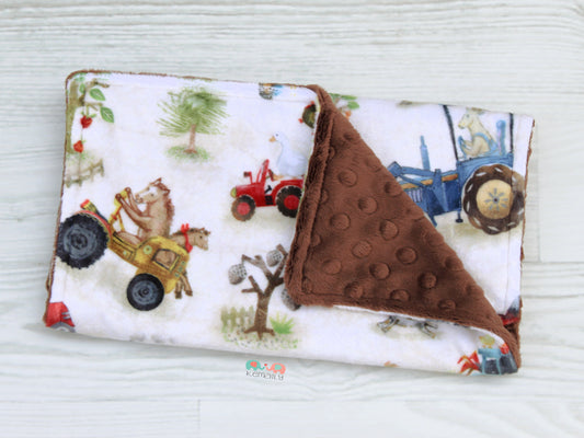 Funny Farm Minky Burp Cloth