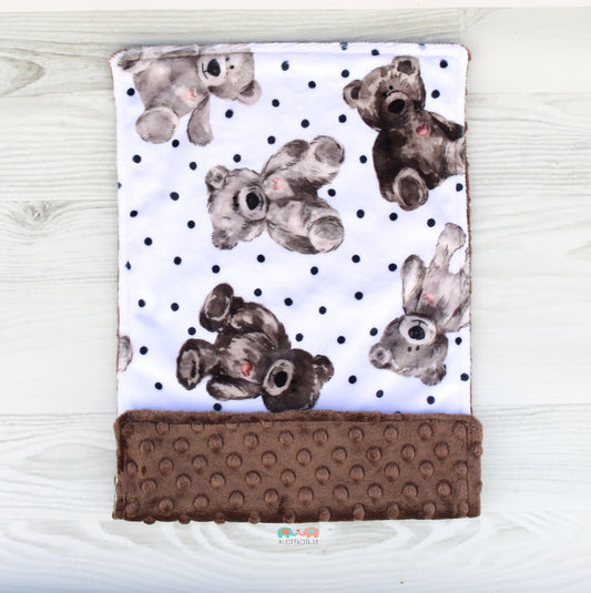 Teddy Minky Burp Cloth