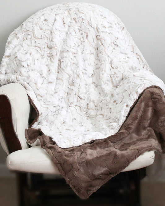 Adult Snowy Owl Minky Blanket