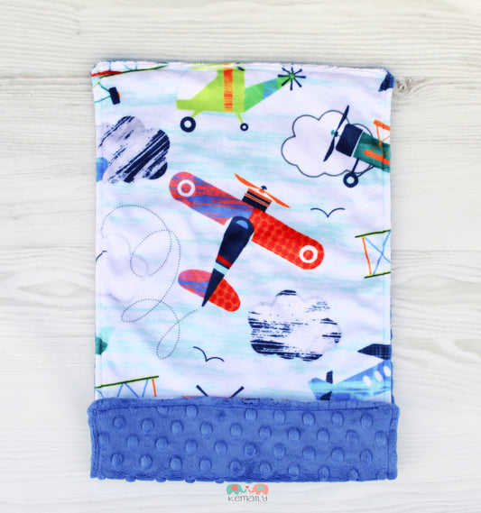 Airplane Minky Burp Cloth