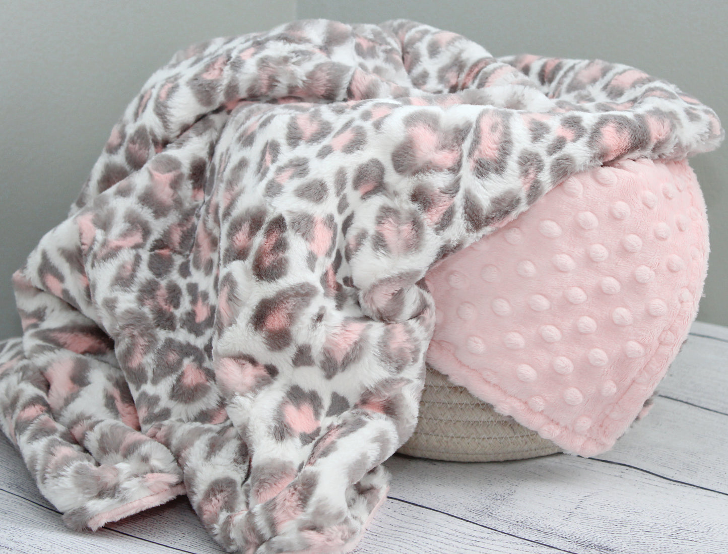 Personalized Leopard Baby Minky Blanket