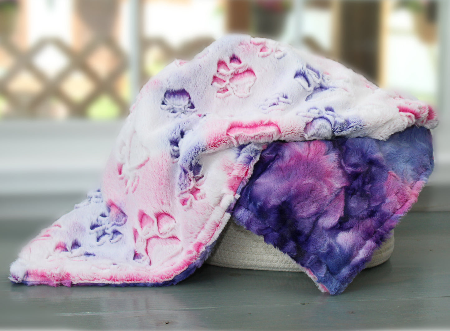 Personalized Dog Blanket, Razzle Dazzle Paws Minky Blanket