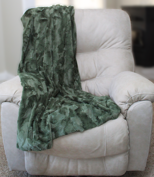 Adult Chive Minky Blanket