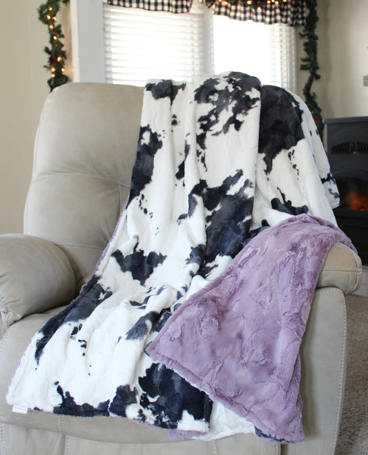 Adult Cow Minky Blanket