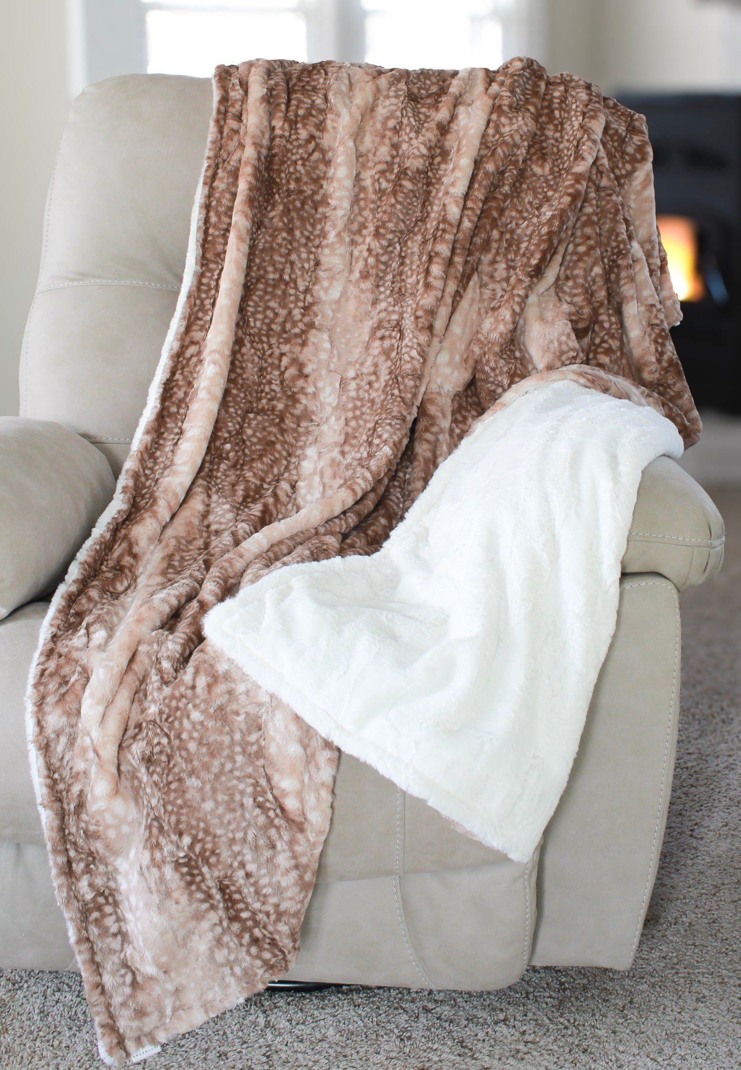 Fawn Minky Blanket, Adult Minky Blanket