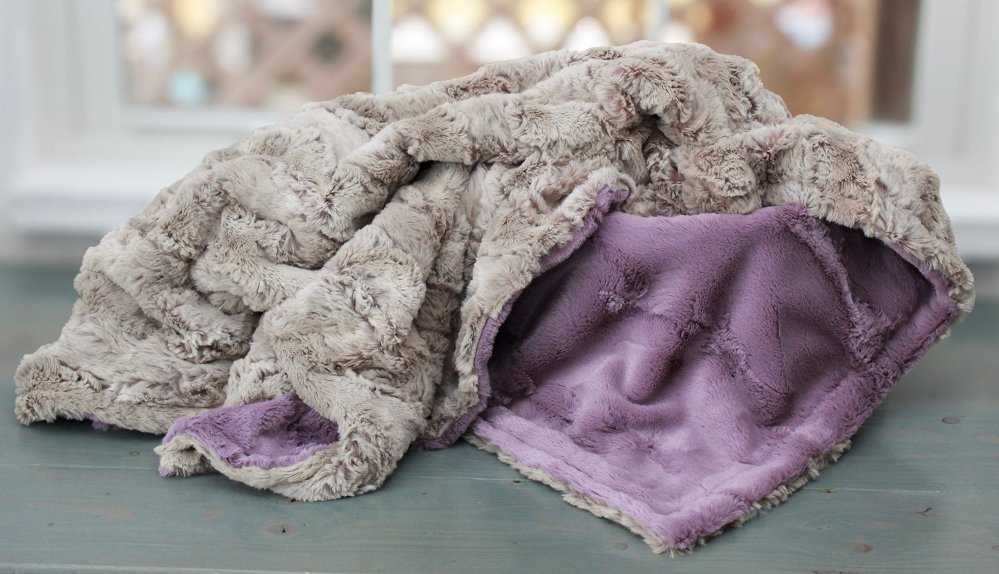 Rabbit Minky Blanket - Personalized Baby Blanket