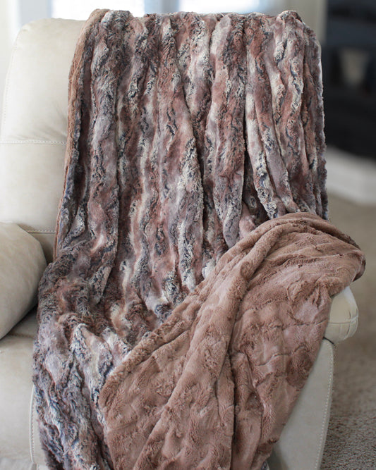 Driftwood Rabbit Minky Blanket, Adult Blanket