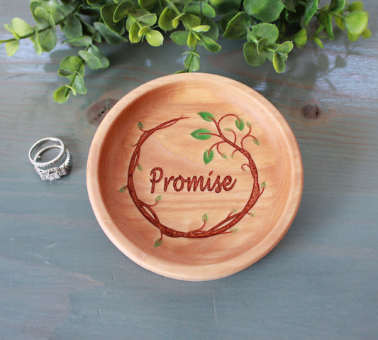 Personalized Ring Dish, Maple Handcrafted Wood Dish, Wedding Gift, Anniversary Gift