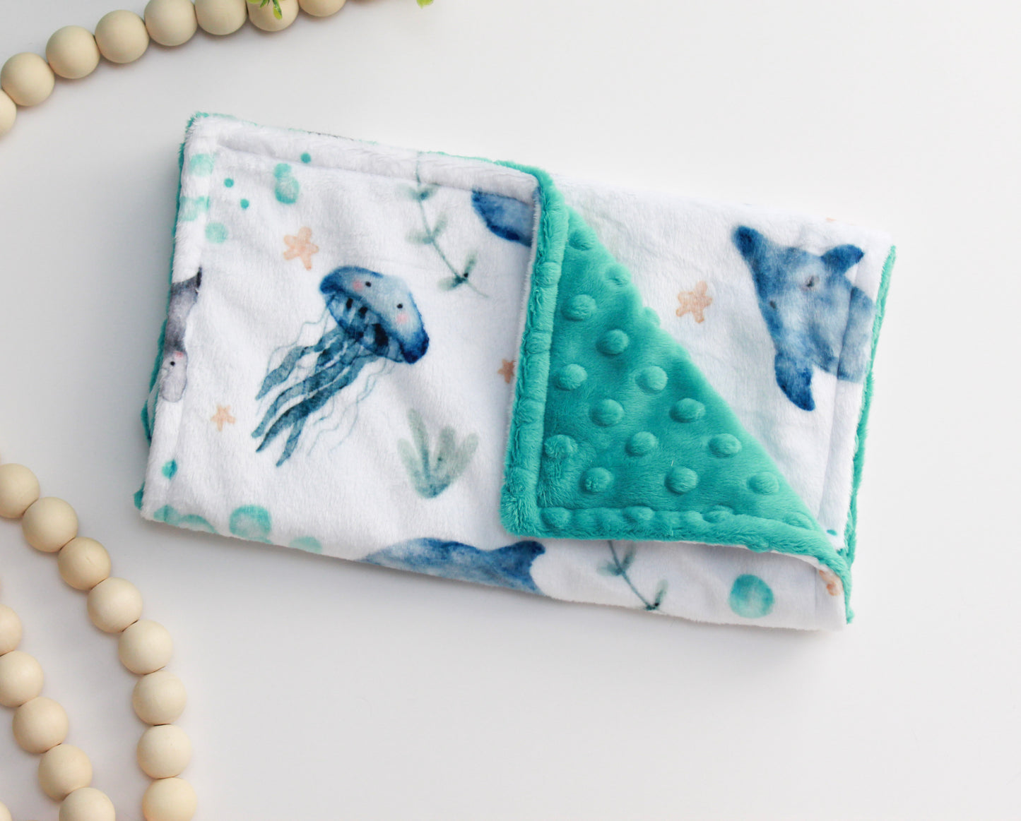 Under the Sea Minky Burp Cloth