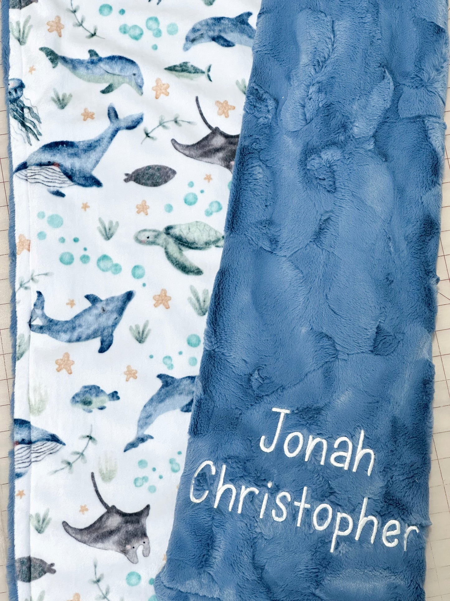 Under the Sea Baby Blanket, Personalized Baby Blanket