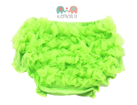 Lime Chiffon Ruffle Bloomers, Diaper Cover
