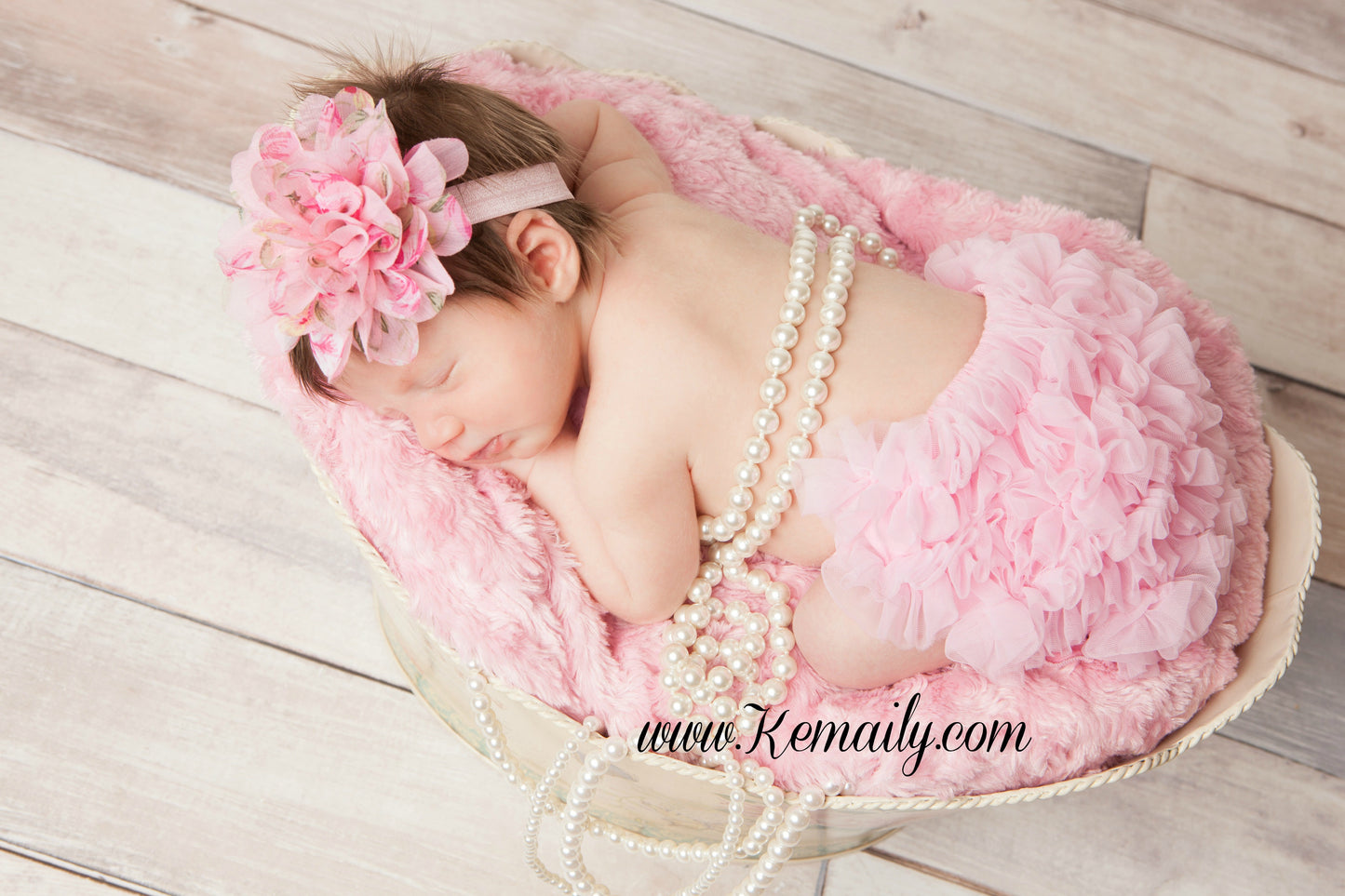 Pink Chiffon Ruffle Bloomers, Diaper Cover