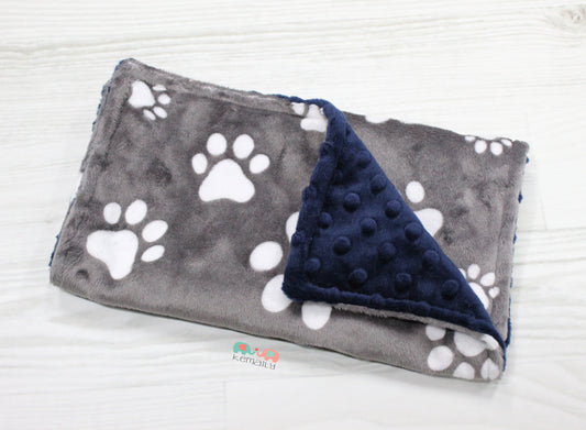 Paw Print Minky Burp Cloth