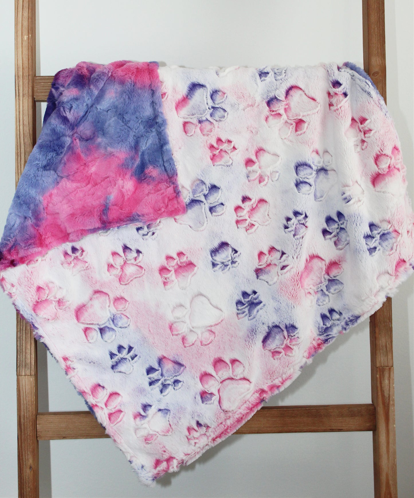 Personalized Pet Blanket, Razzle Dazzle Paws Minky Blanket