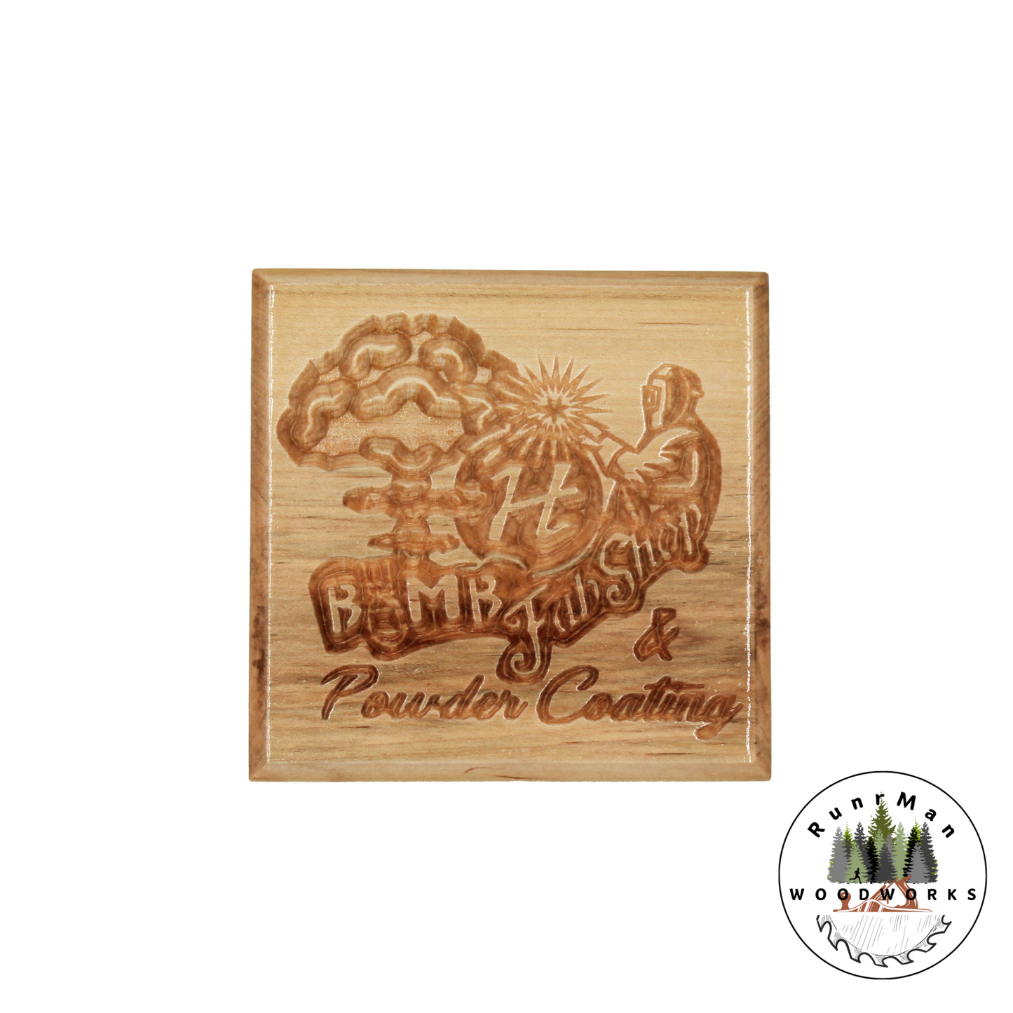 Custom Personalized Wood Coasters - Reclaimed Hardwood