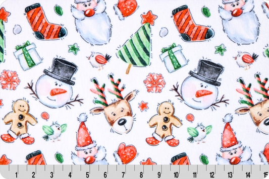 DISCONTINUED Santas Cloud Cuddle Multi, Minky Fabric By The Yard, Shannon Fabrics Minky