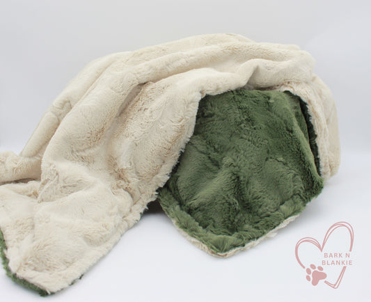 Champagne and Chive Minky Blanket, Personalized Dog Blanket