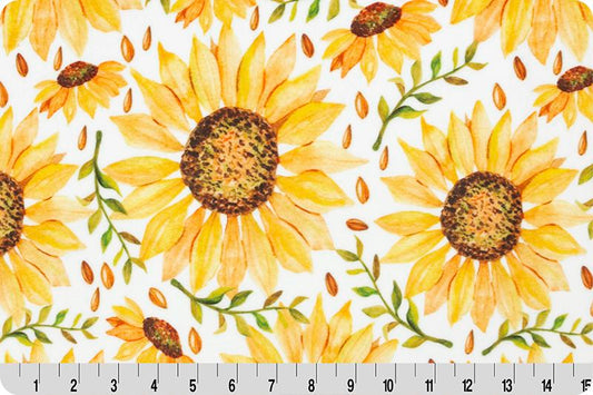 Sunshine Flower Digital Minky