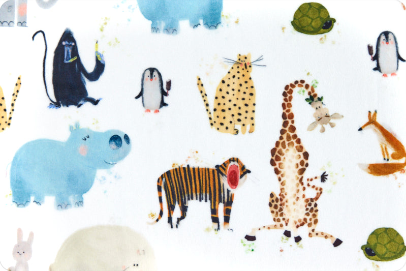 Zoo Folly Digital Cuddle Multi Minky