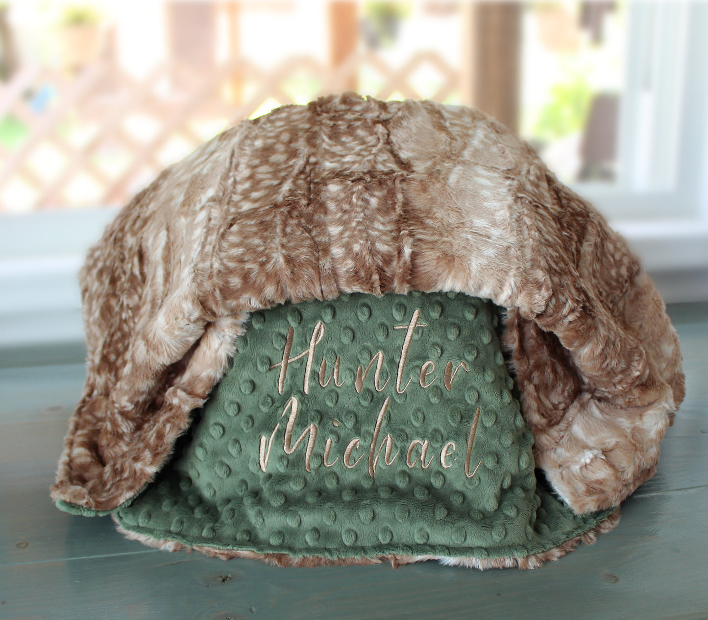 Personalized - Fawn Minky Baby Blanket