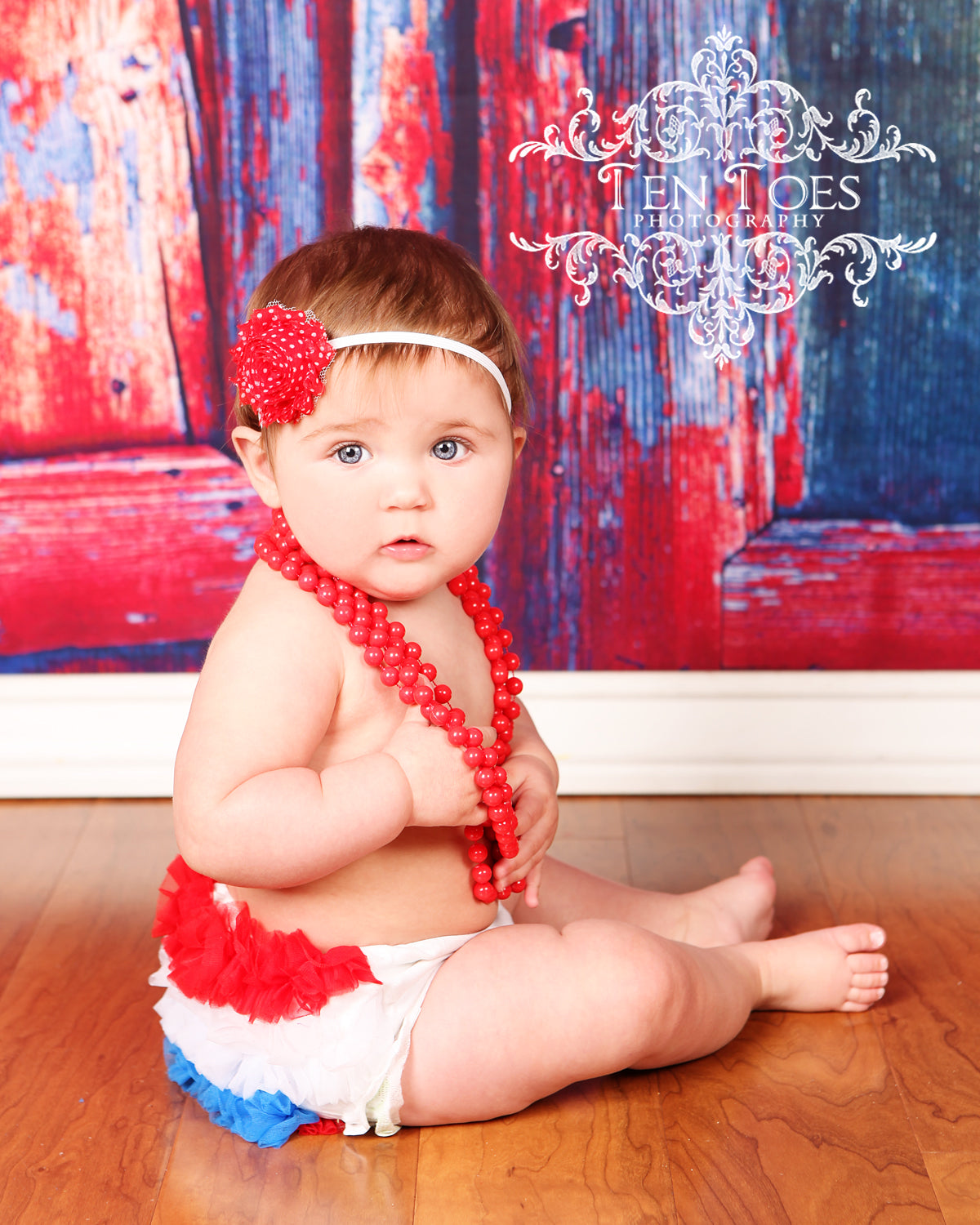 Patriotic Chiffon Ruffle Bloomers, Diaper Cover