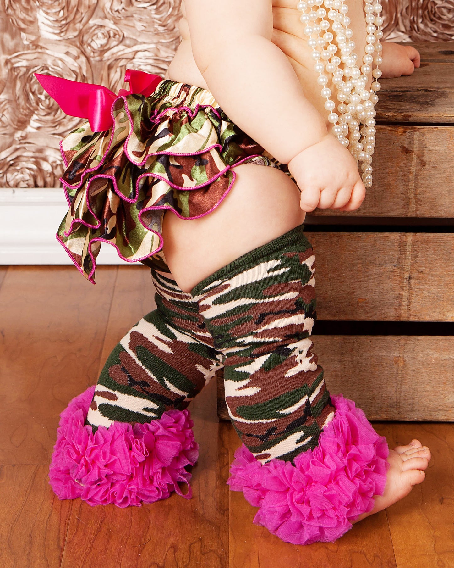 Camo Ruffle Zebra Chiffon Ruffle Leg Warmers