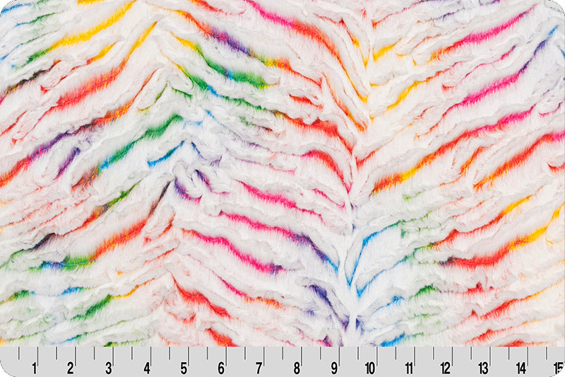 Luxe Cuddle Prism Vibrant, Zebra Rainbow