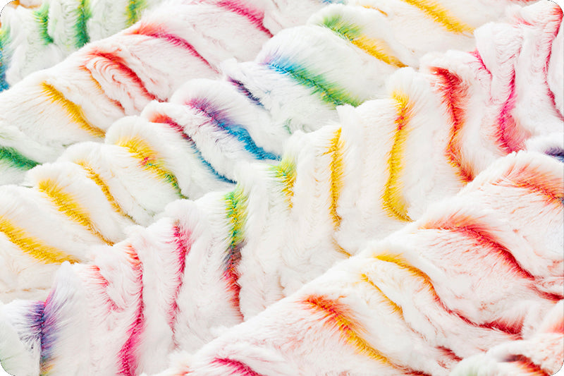 Luxe Cuddle Prism Vibrant, Zebra Rainbow