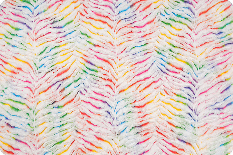 Luxe Cuddle Prism Vibrant, Zebra Rainbow
