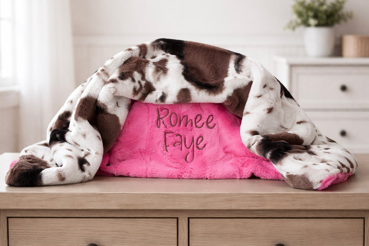 Luxe Cuddle Carnation Minky Hide Fabric by Shannon Fabrics