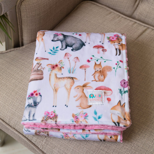Personalized Baby Blanket, Sweet Darlings Minky Baby Girl Blanket