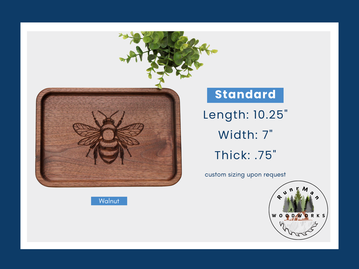 Bee valet tray measurements