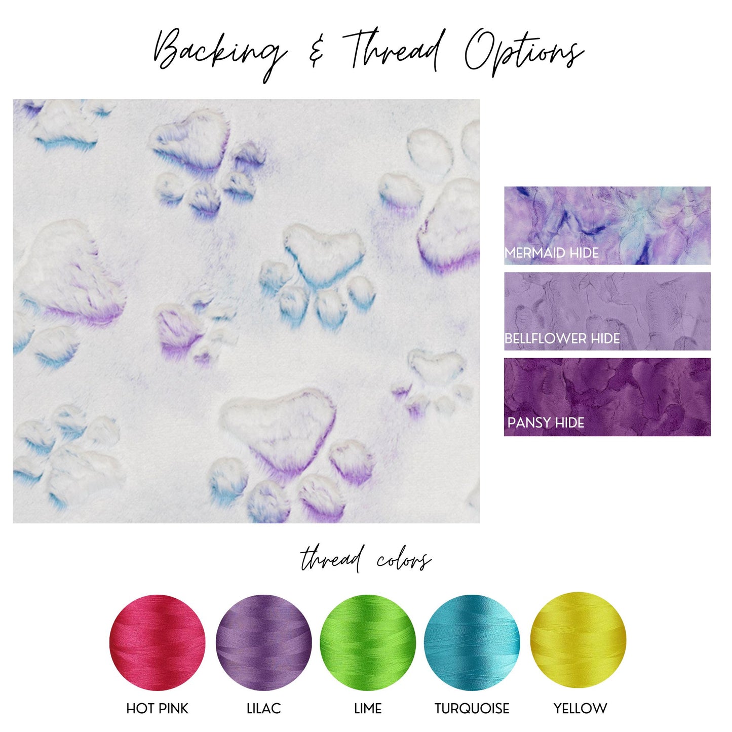 Personalized Pet Blanket, Mermaid Paws Print Minky Blanket