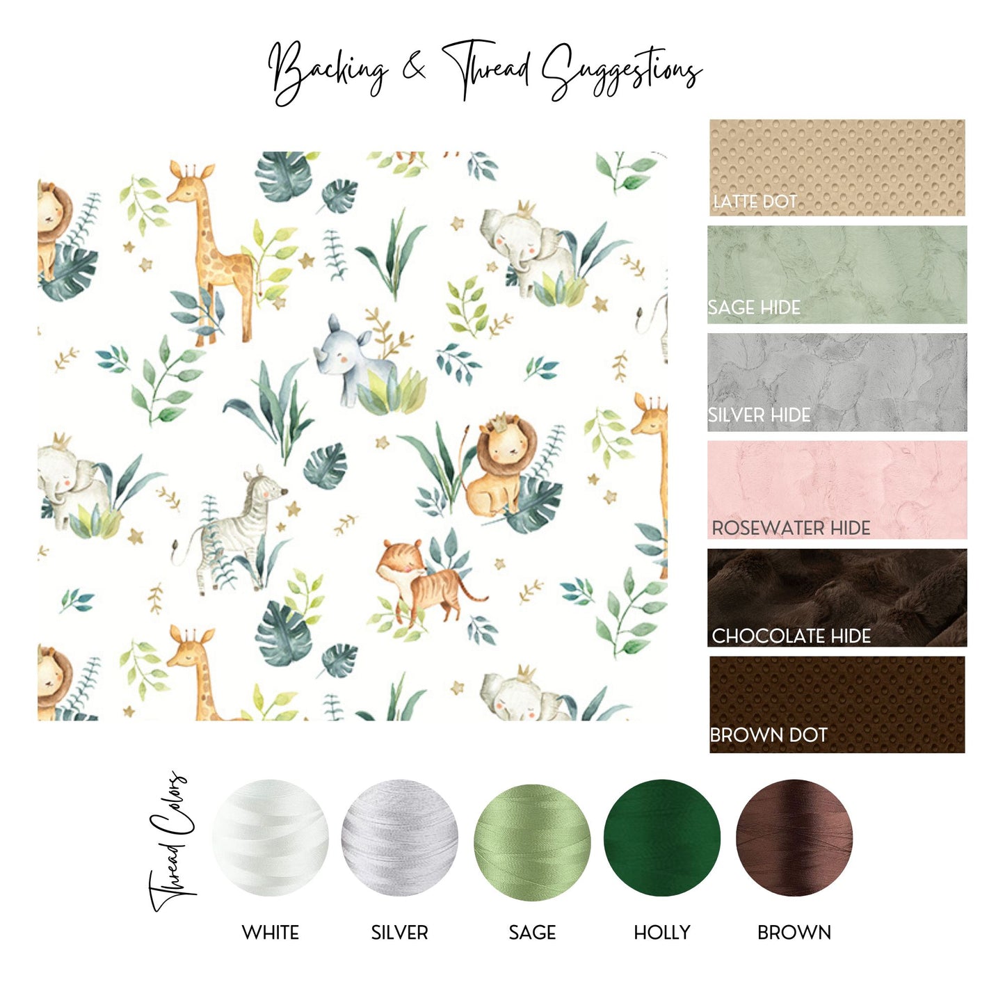 Safari Babies Minky Personalized Baby Blanket