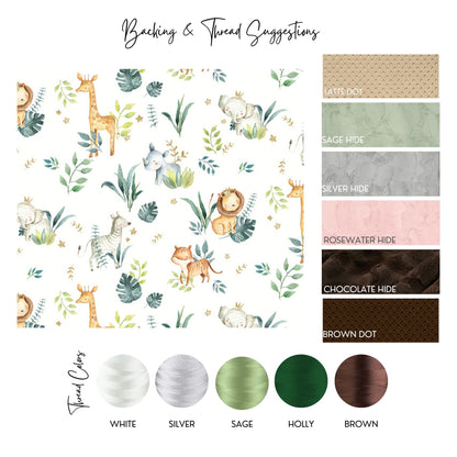 Safari Babies Minky Personalized Baby Blanket