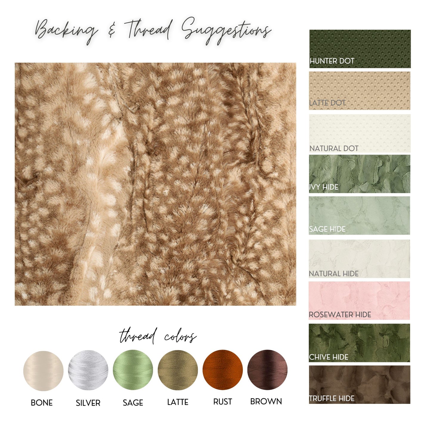 Personalized - Fawn Minky Baby Blanket