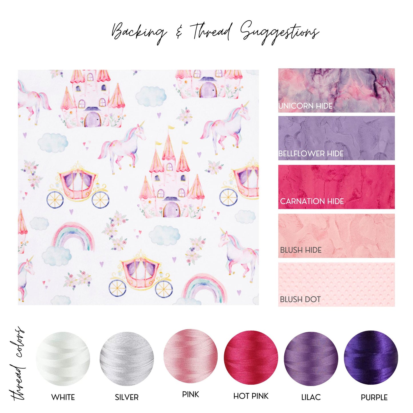 Fairytale, Minky Princess Castle Personalized Baby Blanket