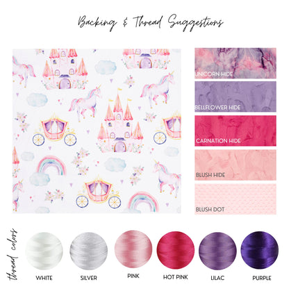 Fairytale, Minky Princess Castle Personalized Baby Blanket
