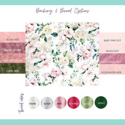 Personalized Pink Floral Baby Blanket | Custom Minky Baby Blanket | Wildflower Nursery Gift