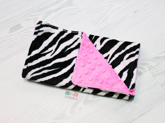 Zebra Minky Burp Cloth