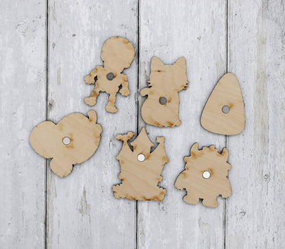 Paint Your Own Halloween Magnets for Kids | Wooden DIY Craft Kit
