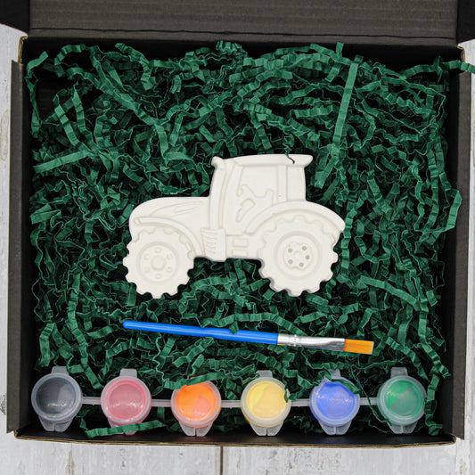 Tractor Plaster Painting Kit for Kids | Paint Your Own Tractor Craft Kit | Farm Birthday Gift