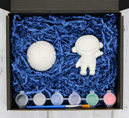 Space Plaster Painting Kit | Paint Your Own Astronaut, Rocket or Earth | DIY Outer Space Craft