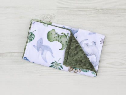 Dino Friends Minky Burp Cloth