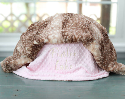 Personalized Blanket, Fawn Minky Baby Blanket