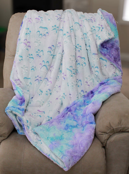 Mermaid Paws Adult Minky Blanket